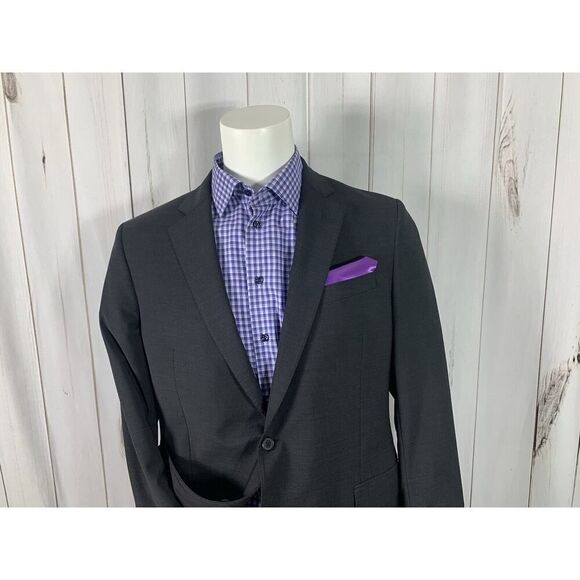 Brooks Brothers Explorer Fitzgerald Fit Mens 44R Blazer Sport Coat Jacket Gray - Picture 4 of 16